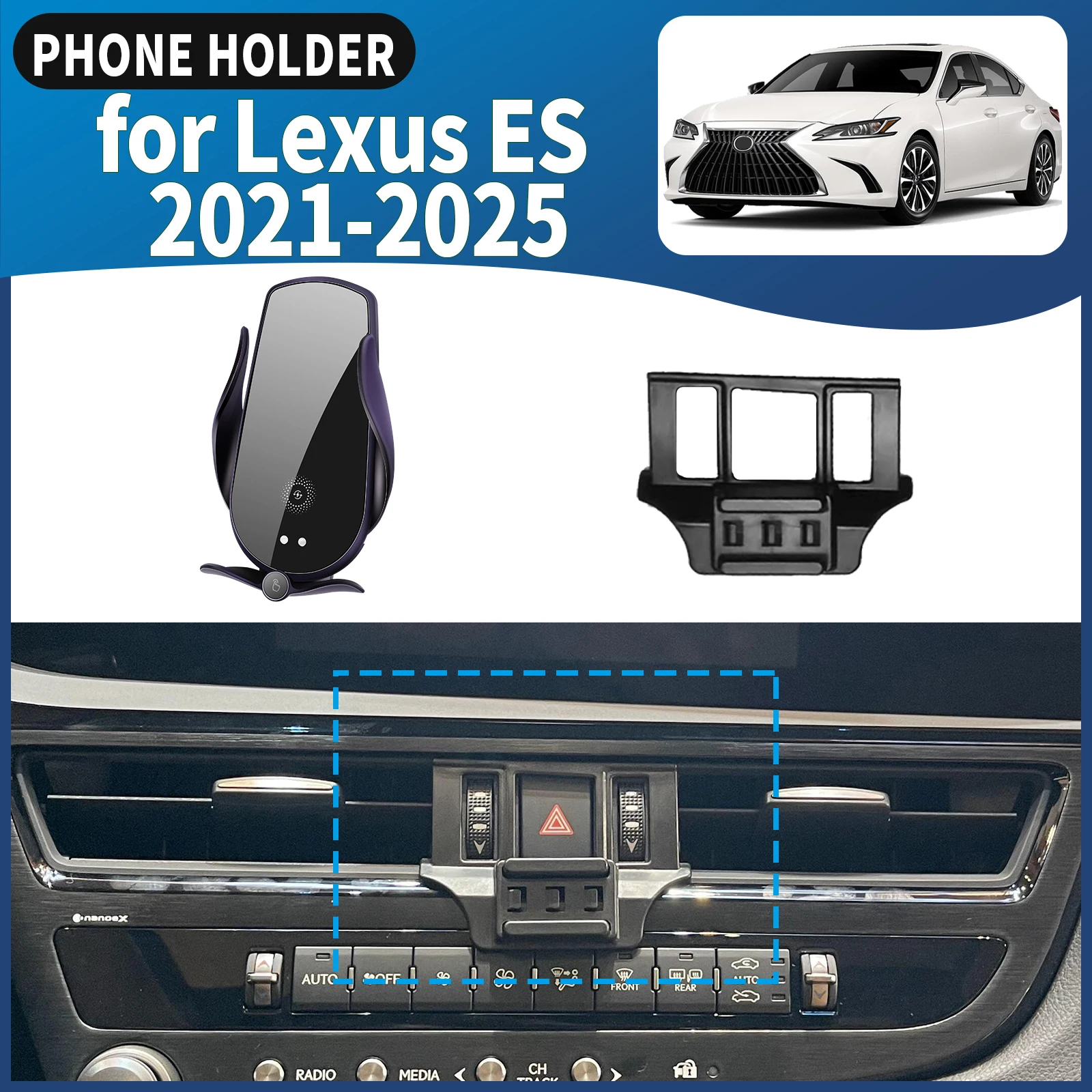 

fit for Lexus ES 200 300H 250 350 2021-2025 Car Phone Holder Mount Vehicle-Specific GPS Navigation Easy Installation accessoires
