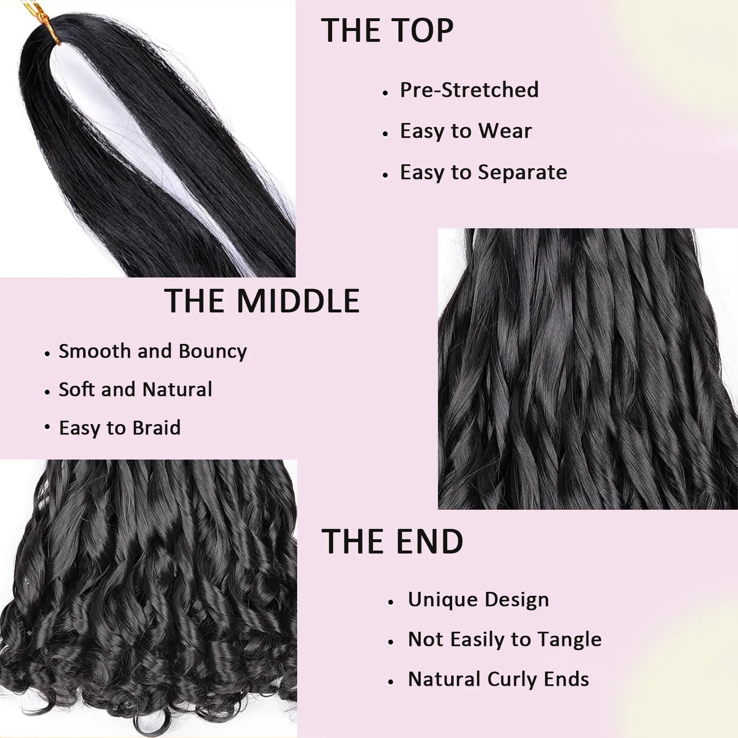 الفرنسية مجعد تجديل الشعر فضفاض متموج 6 حزم نطاط تجديل وصلات شعر الاصطناعية الفرنسية الضفيرة الكروشيه وصلات شعر