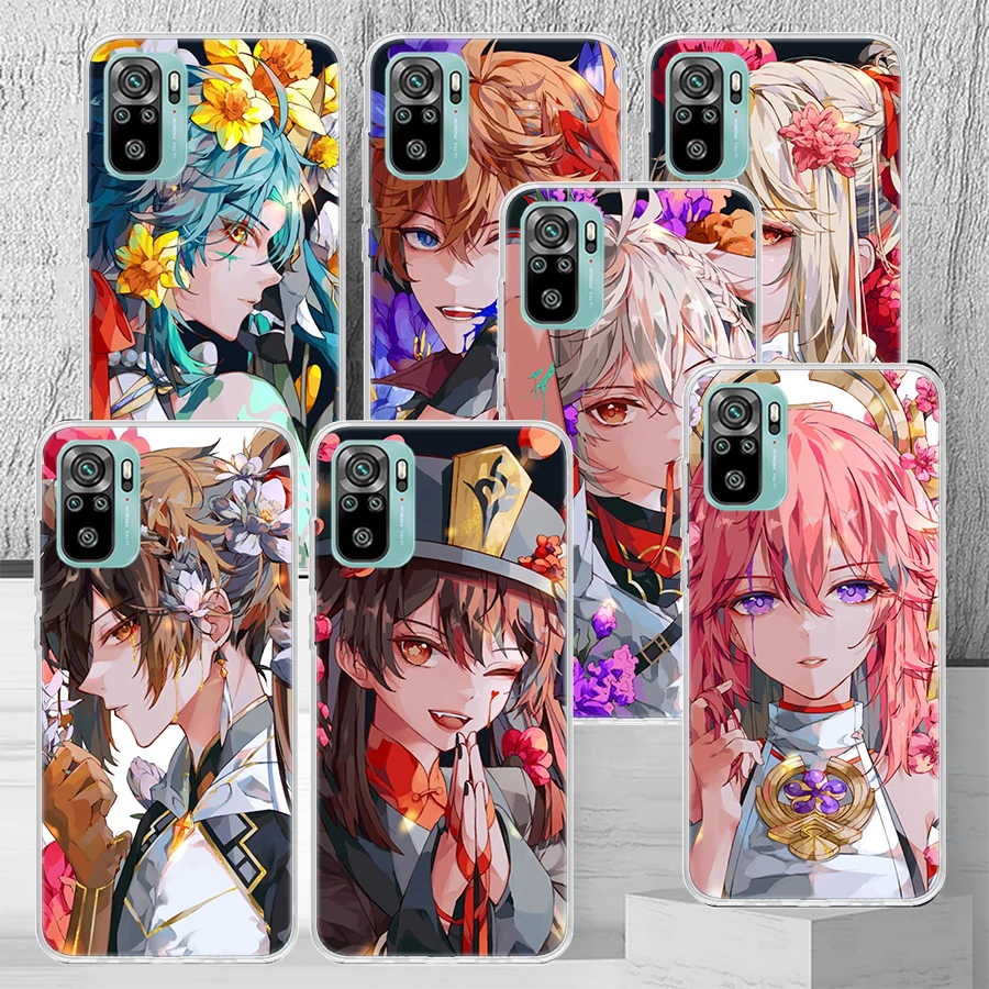 Genshin Impact Raiden Shogun Baal Phone Case Coque For Xiaomi Redmi Note 13 12S 12 11 11S 11T 11E 10 Pro Plus 10S 9 9S 9T 8 8T G