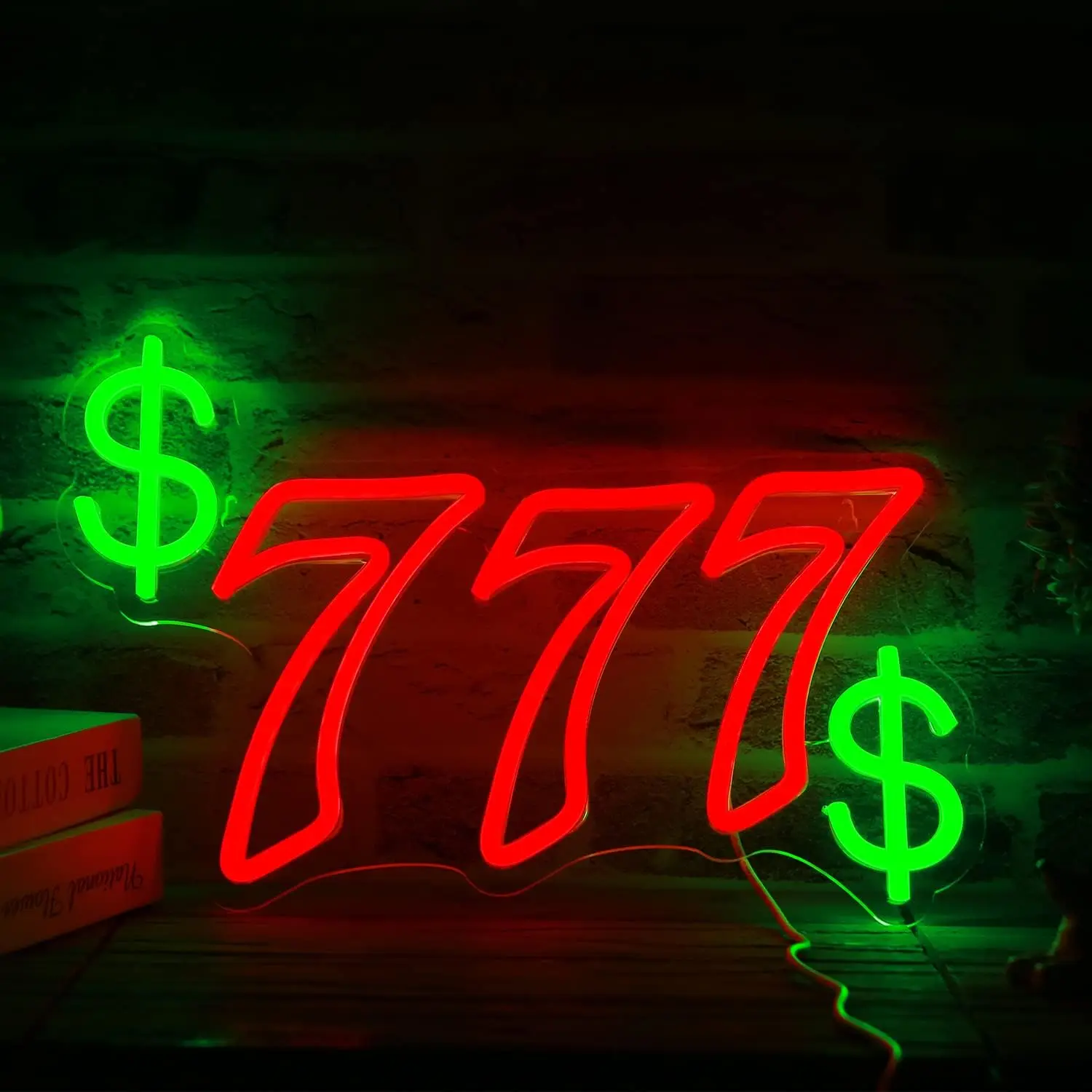 1pc Lucky 777 Neon Sign USB Powered LED Neon Sign for Room Decoration, Suitable for Bar, Party, Game Room, Men's Cave Decoration