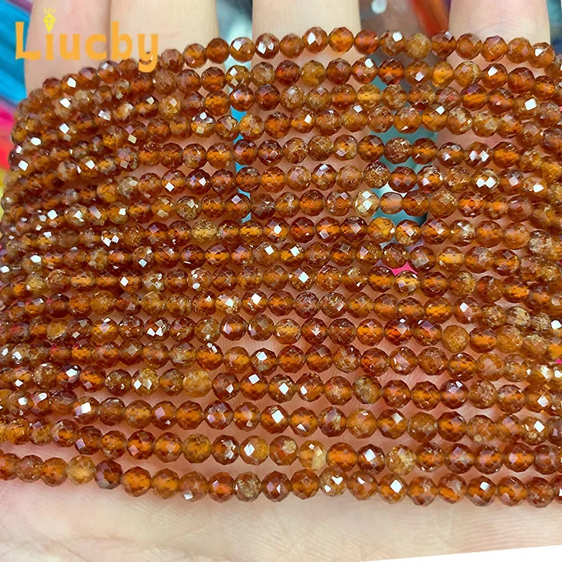 Naturstein, facettiert, traumhafter Achat, Diamant, kleine Perlen, DIY-Accessoires für Damen, Schlüsselanhänger, Bastelarbeiten für die Schmuckherstellung, 15" Strang, 2/3 mm – Detail 6