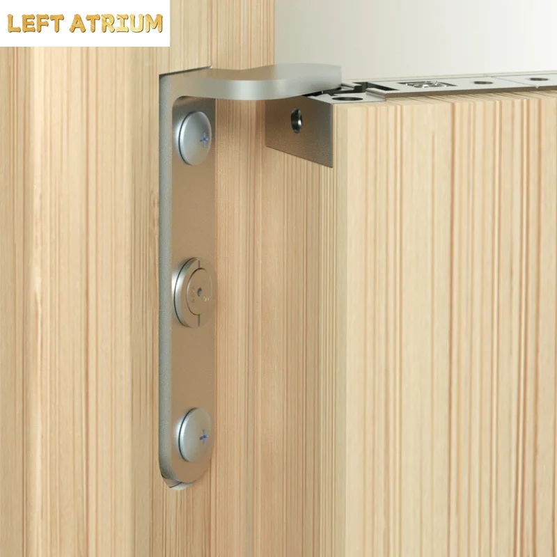 3D Heaven Earth Hinge 2-piece Set Adjustable Furniture Hinges Hidden Metal Hinge Invisible Door Hinges Hardware Accessories