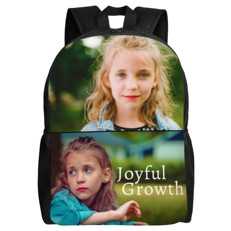 Custom Backpack Personalized Backpack with 1-9 Photo Customize Your Image Text Name Logo Waterproof Daypack for Family Kids Gift