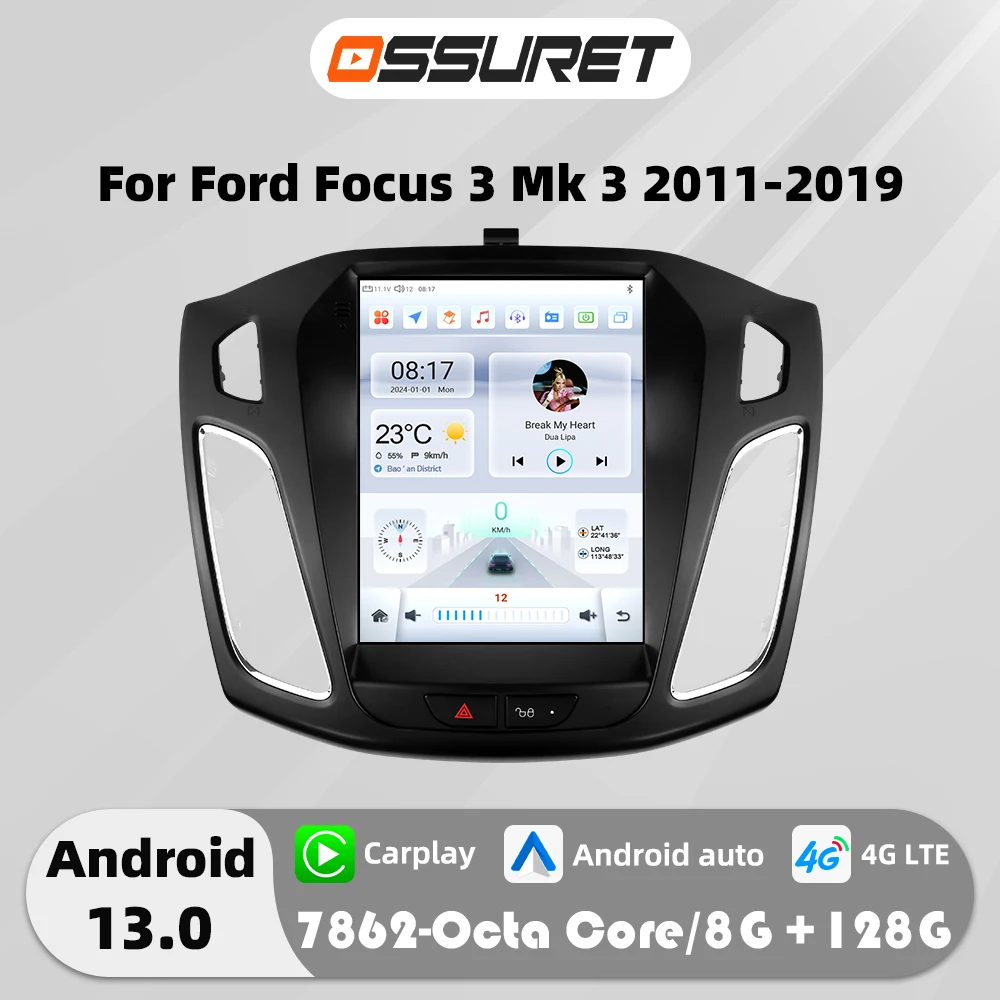 9,7 "7862 Carplay Android 13 Auto Auto radio für Ford Focus 3 MK 3 2011-2019 Multimedia player GPS