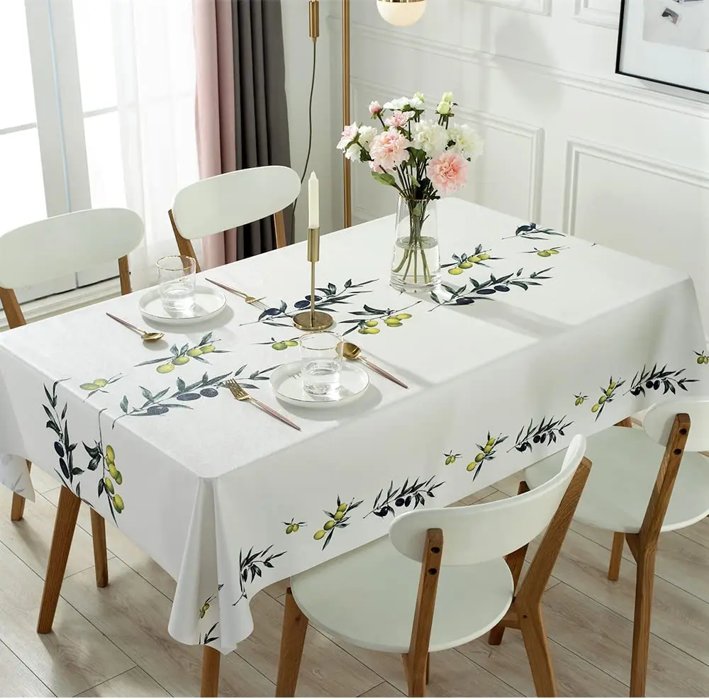 Modern Rectangular Waterproof Tablecloth Holiday Party Decoration Washable Dining Table Tablecloth for Wedding Table Decor