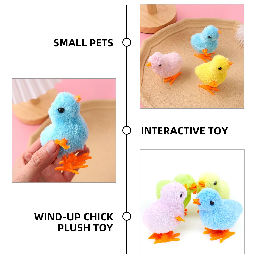 Wind-up Chicken Toy Baby Toys Fuzzy Chicks Little Pet Gift Bag Fillers for Kids Child