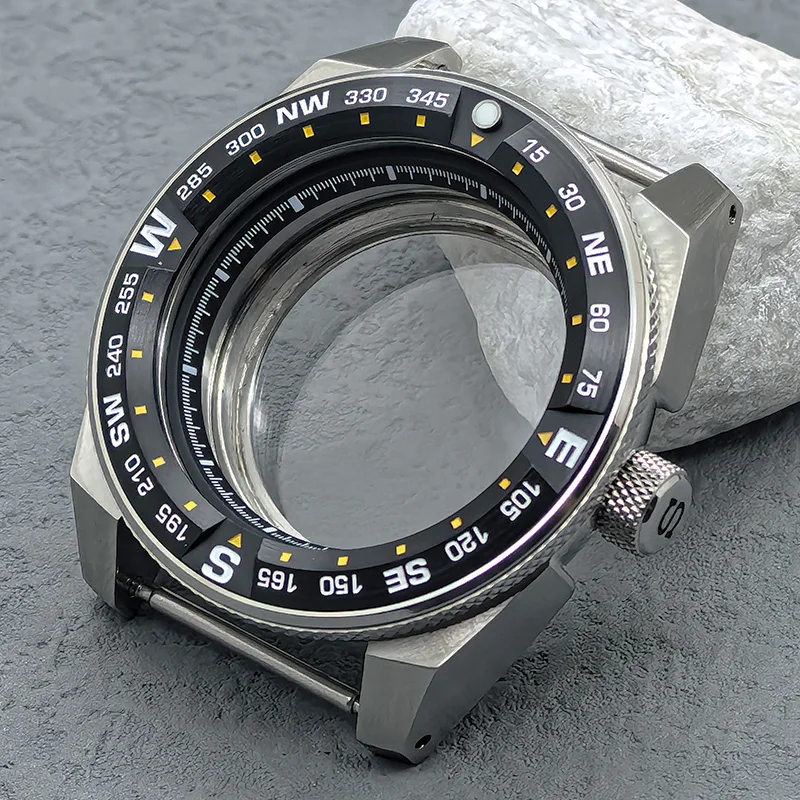 Customized NH35 Case Samurai King Watch Case Fits NH36 NH35 4R 7S26 Movement 28.5mm Dial Sapphire Crystal Glass Transparent Back