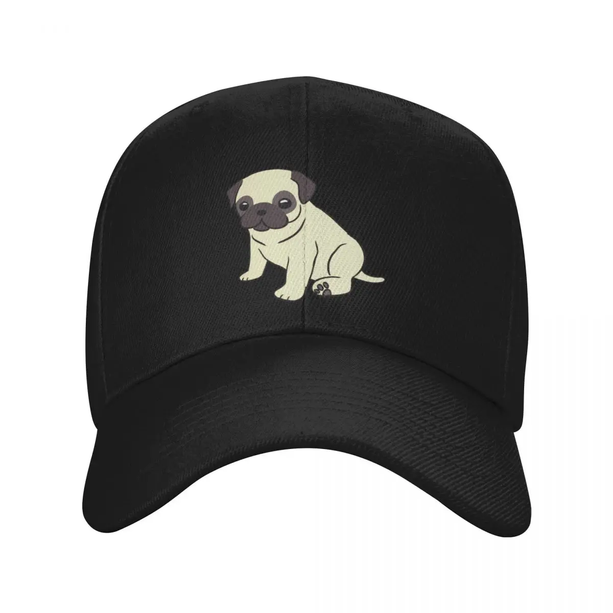 

Cute pug puppy illustration Baseball Cap Sports Cap hard hat fun hats Snap Back Hat Men's Women's