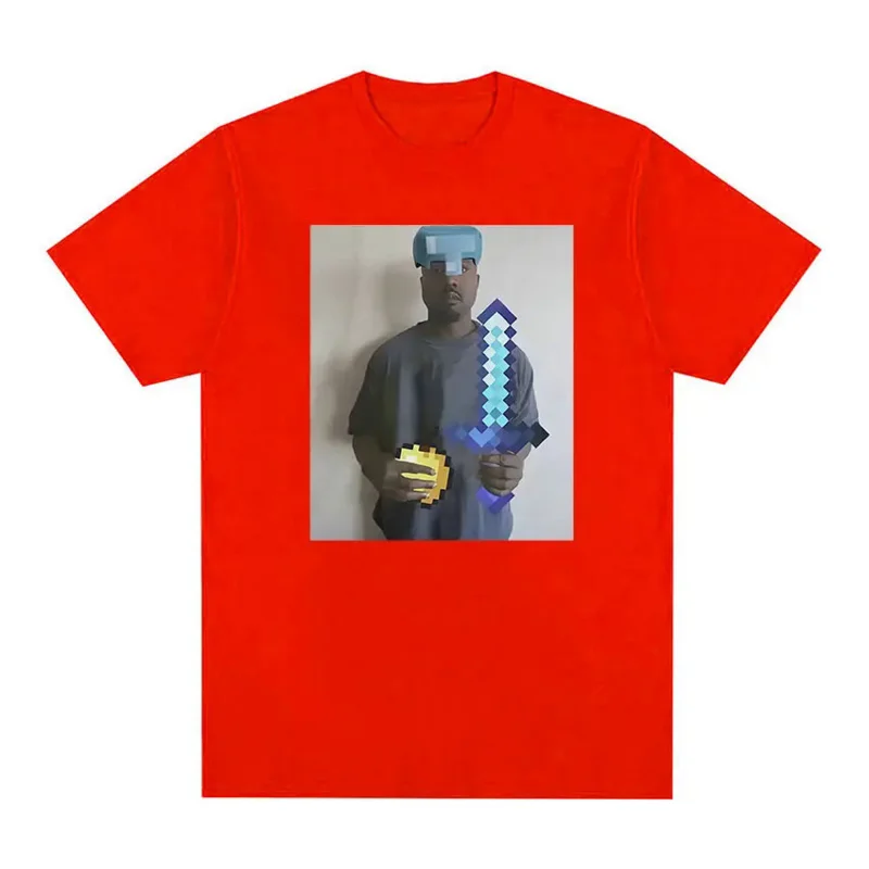 เสื้อยืดลายกราฟิกแนวแร็ปเปอร์ Kanye Wes เสื้อยืดแนวฮิปฮอปแนววินเทจของผู้ชายเสื้อยืดแนวสตรีท unisex ผ้าฝ้ายโอเวอร์ไซส์