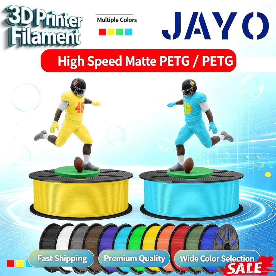 JAYO PETG/High Speed Matte PETG 3D Printer Filament 1.1KG/Roll Neatly Wound Filament Vacuum Packing 3D Printing Material