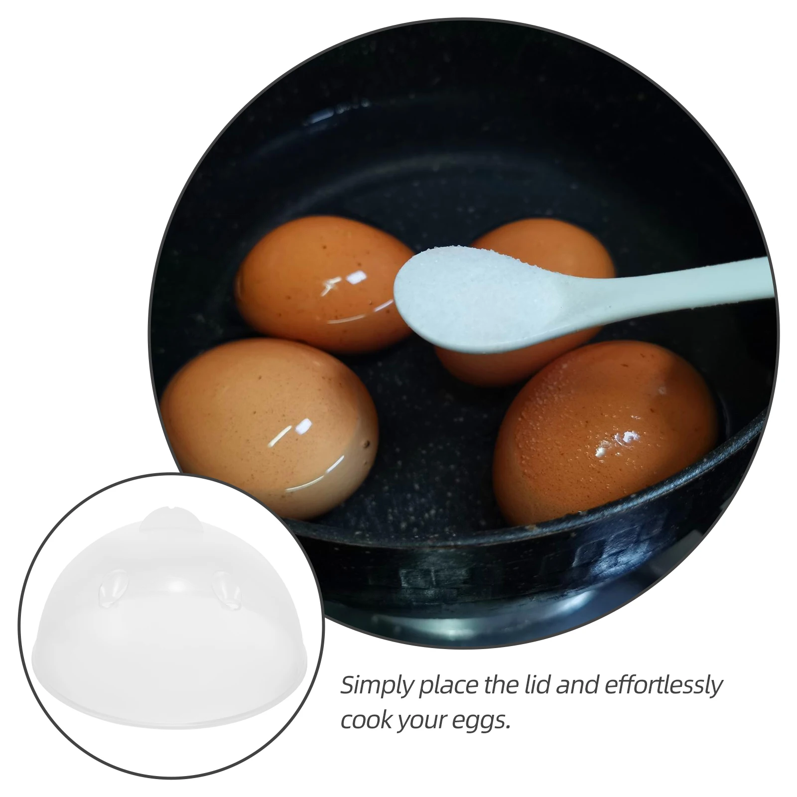 

Egg Steamer Lid Clear Plastic Replace Cover For Multi-Size Pots Reusable Heat-Resistant Smooth Tight Seal Preserves Flavor