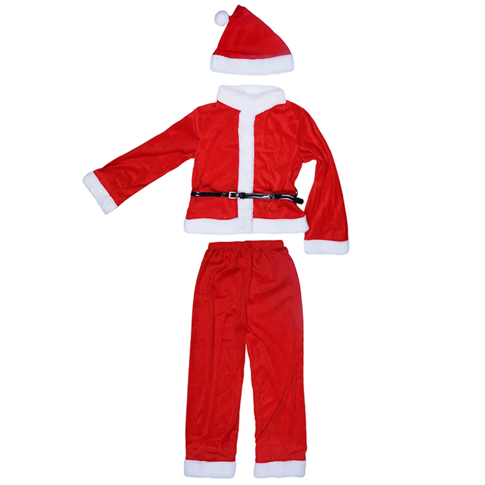 Children Christmas Santa Cosplay Costume Boys Girls New Year Holiday Elf Fancy Dress