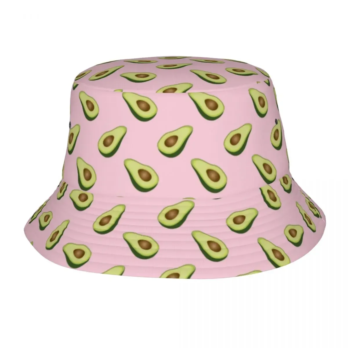 Pink Avocado Toast Pattern Bucket Hats Men Women Unisex Fashion Summer Fisherman Cap