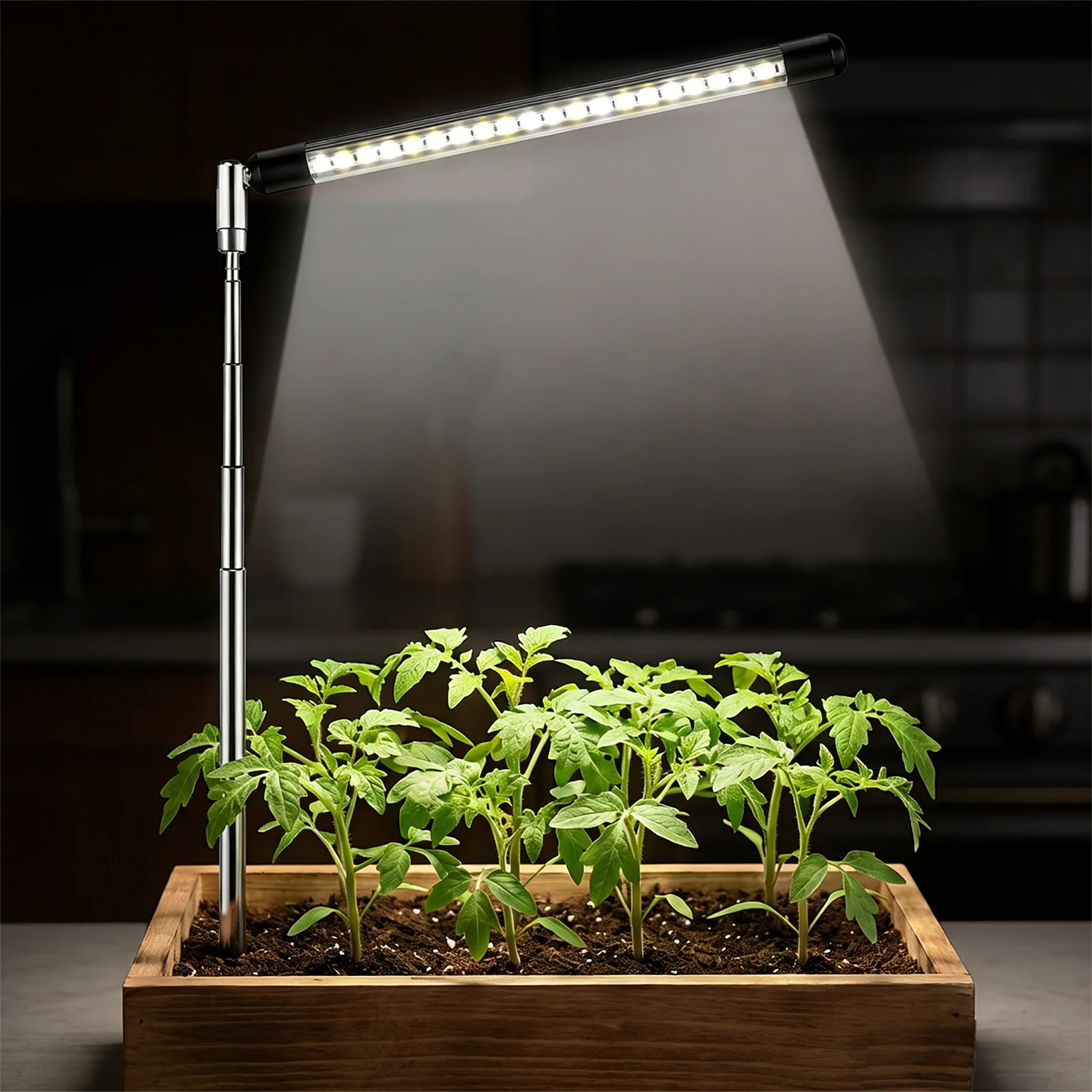 Plant Lights For Indoor Growing, 42 LED with 3/9/12H Timer & 10 Dimmable Levels, for Indoor Plant in Home & Adjustable Height