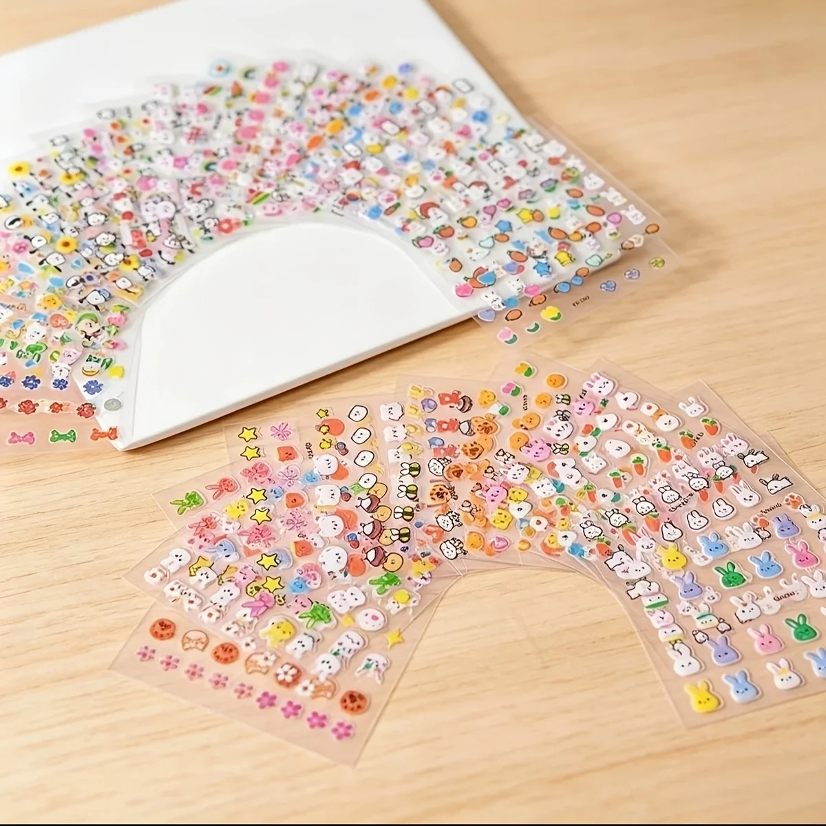 Random5pcsRandom Style Cute Cartoon Nail Stickers, Princess Nail Decals, Little Bunny Nail Art, Gift, School Activities