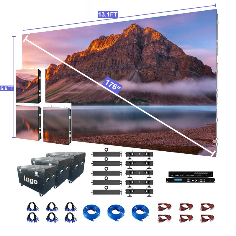 Наружный светодиодный экран P2.6 P2.9 P3.91 для аренды в сцене в помещении Светодиодная видеостена P3.9 P2.5 DJ Booth Cocert Светодиодный экран для церкви