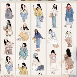 New Cozy Day Light Vintage PET Washi Tape Stickers