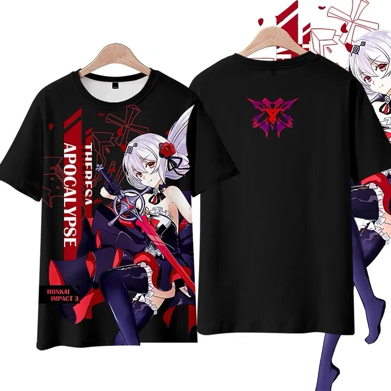 Honkai Star Rail Theresa Apocalypse Cosplay T-shirt, Shorts Traje, Camisa Kimono, Haori Manto, Sportwear, Streetwear, Manga