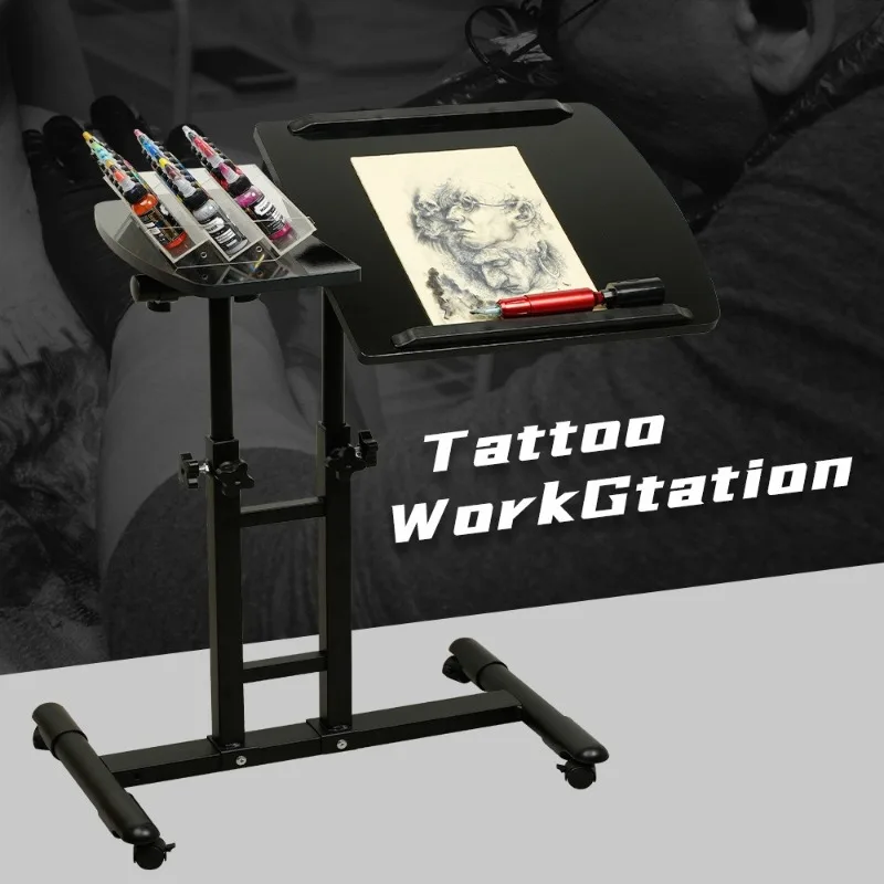 Portable Tattoos Work Table Tattoo Workstation with Adjustable Professional Tattoos Supplies Permanent Makeup Tattoo Tools