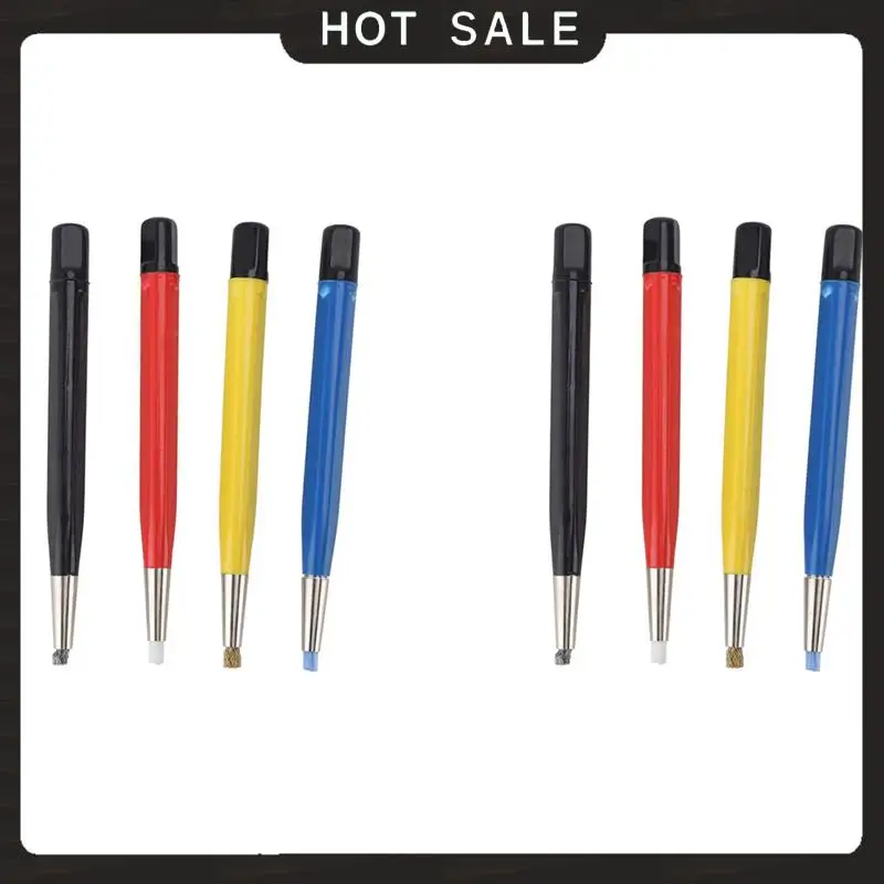 24-Hour Delivery 8Pcs Watch Rust Cleaning Pen Scratch Brush Pen Set Portable Fiberglass Nylon Steel Brass For Electrical Circuit