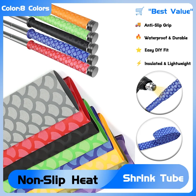 

New Non-slip Heat Shrink Tube Waterproof Cover Insulated Wrap Protector for Fishing Rod 1/2/5pcs 15 18 20 22 25 28 30 35 40 45mm