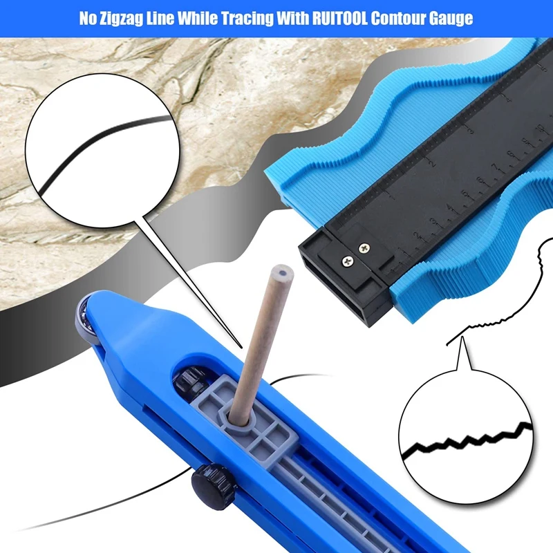 A81M Alat Pengukur Kontur Baru, Duplikator Bentuk Tidak Beraturan Pengukur Kontur dengan Kunci, Pengukur Bentuk Garis Besar
