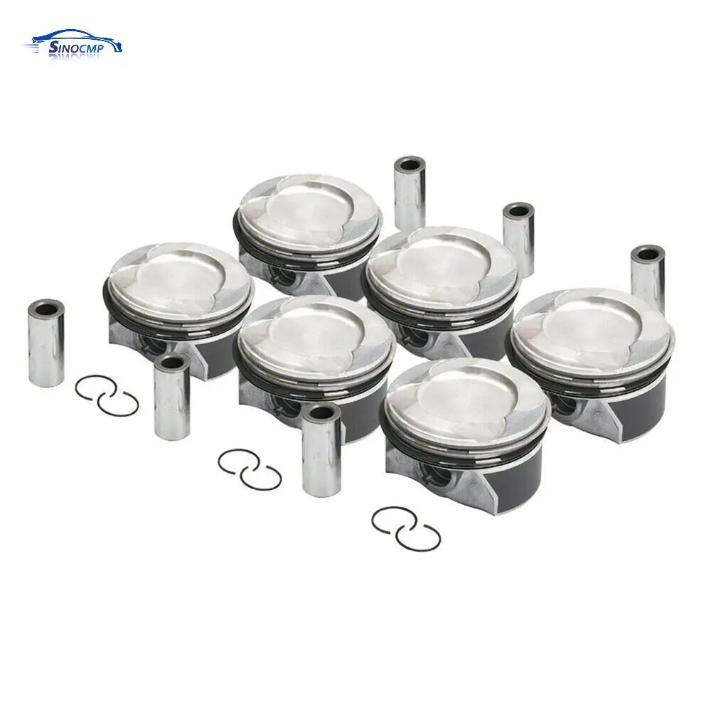 

6 Set Engine Pistons Rings Φ88mm Kit 2760300700 2760306517 Fit For Mercedes-Benz W205 W212 X166 E400 M276 3.0T V6 DOHC Engine