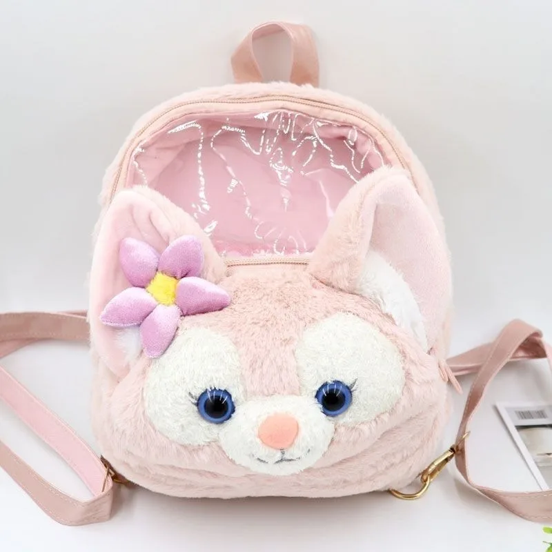 Disney Stellalou cute children's portable fashionable and versatile portable creative cartoon plush cross-body backpack doll bag