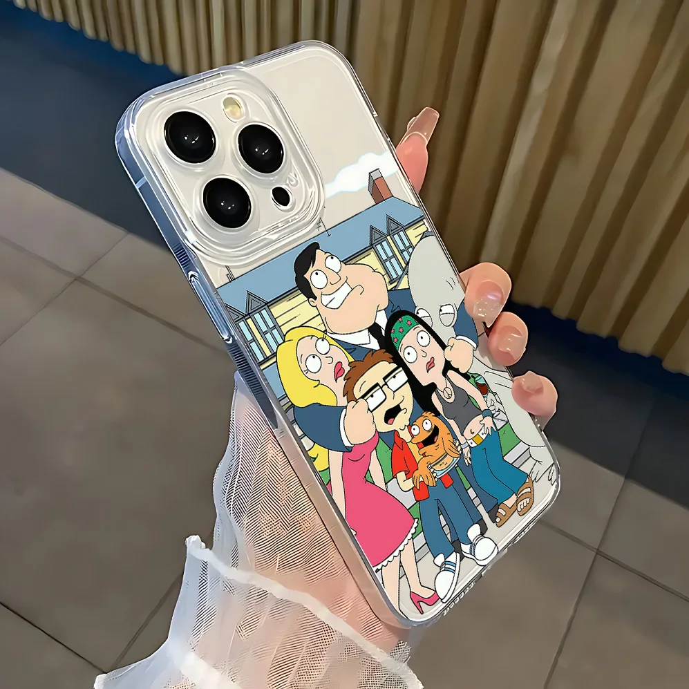 Cartoon P-Phineas and Ferbs Phone Case For iPhone 17 16 16e 15 14 13 12 11 Mini Pro Max X XR XSMax 7 8 Air Plus Transparent