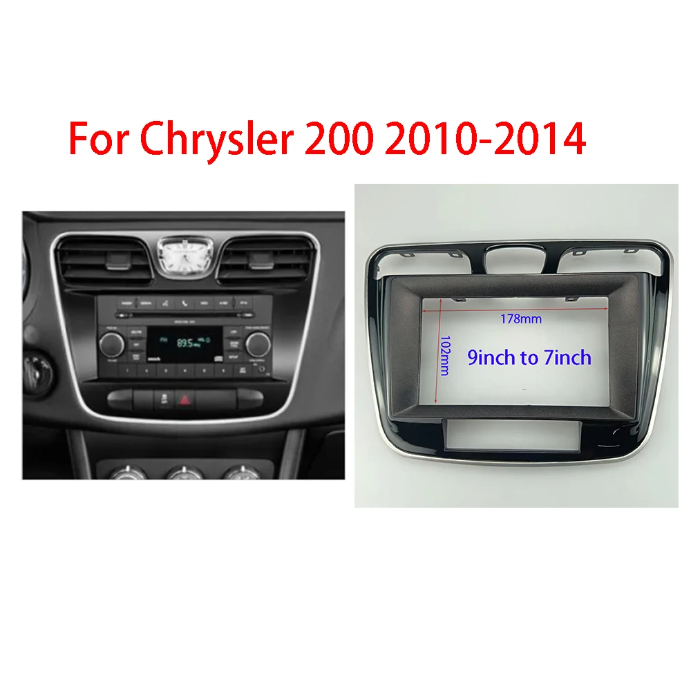 

7/9 Inch For Chrysler 200 2010-2014 Car Radio Android Stereo GPS MP5 Player Fascia 2 Din Head Unit Panel Casing Frame Dash Cover
