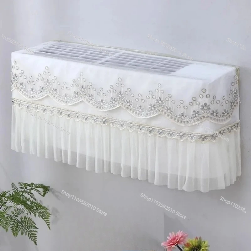 Air Conditioner Cover & Windshield, No-Hole Mount Anti-Direct Blowing Deflector, Hanging Dust Cover for Wall AC Unit