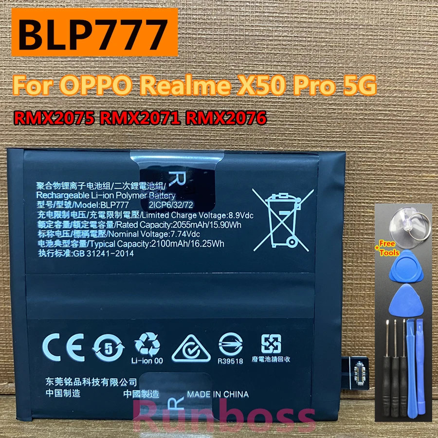 New Original BLP777 4200mAh Mobile Phone Battery For Oppo Realme X50 Pro 5G RMX2075 RMX2071 RMX2076