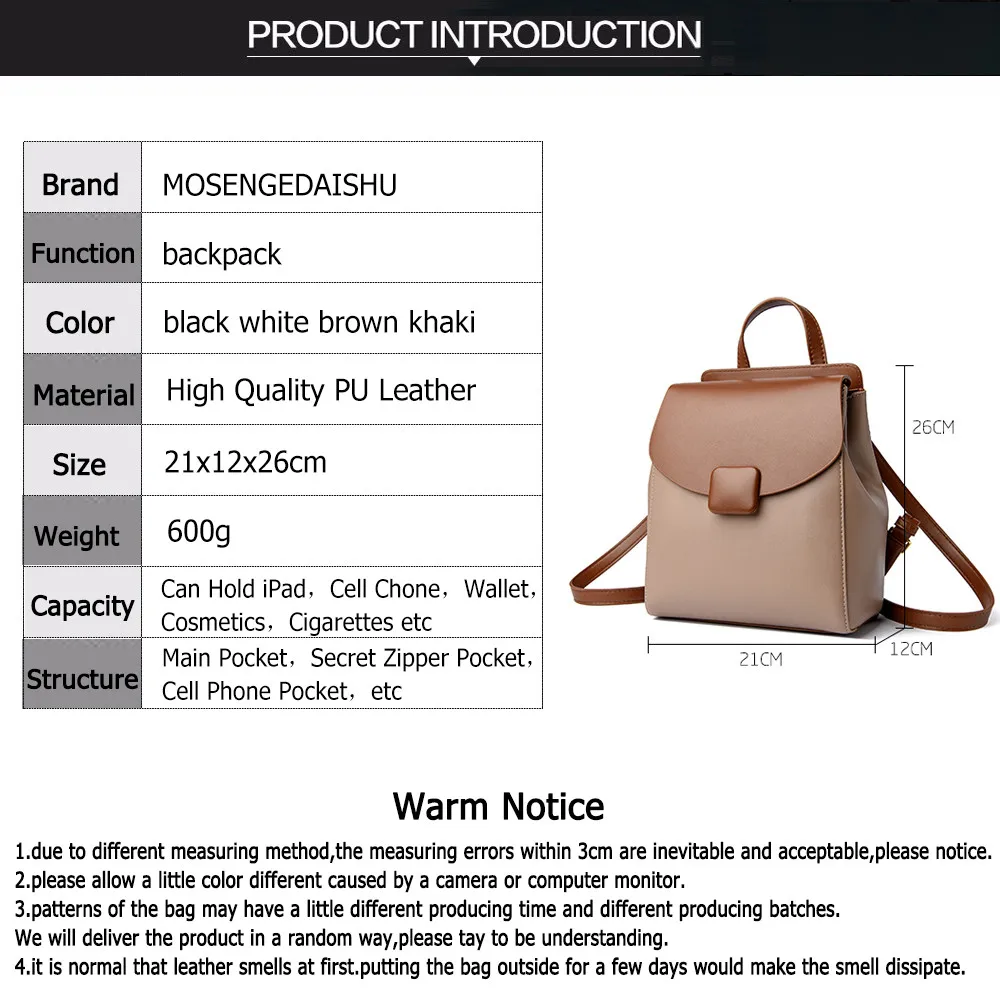 Vintage Backpack Women Leather Shoulder Backpack Fashion School Bag for Girls High Quality Leisure Shoulder Travel Bag Sac A Dos