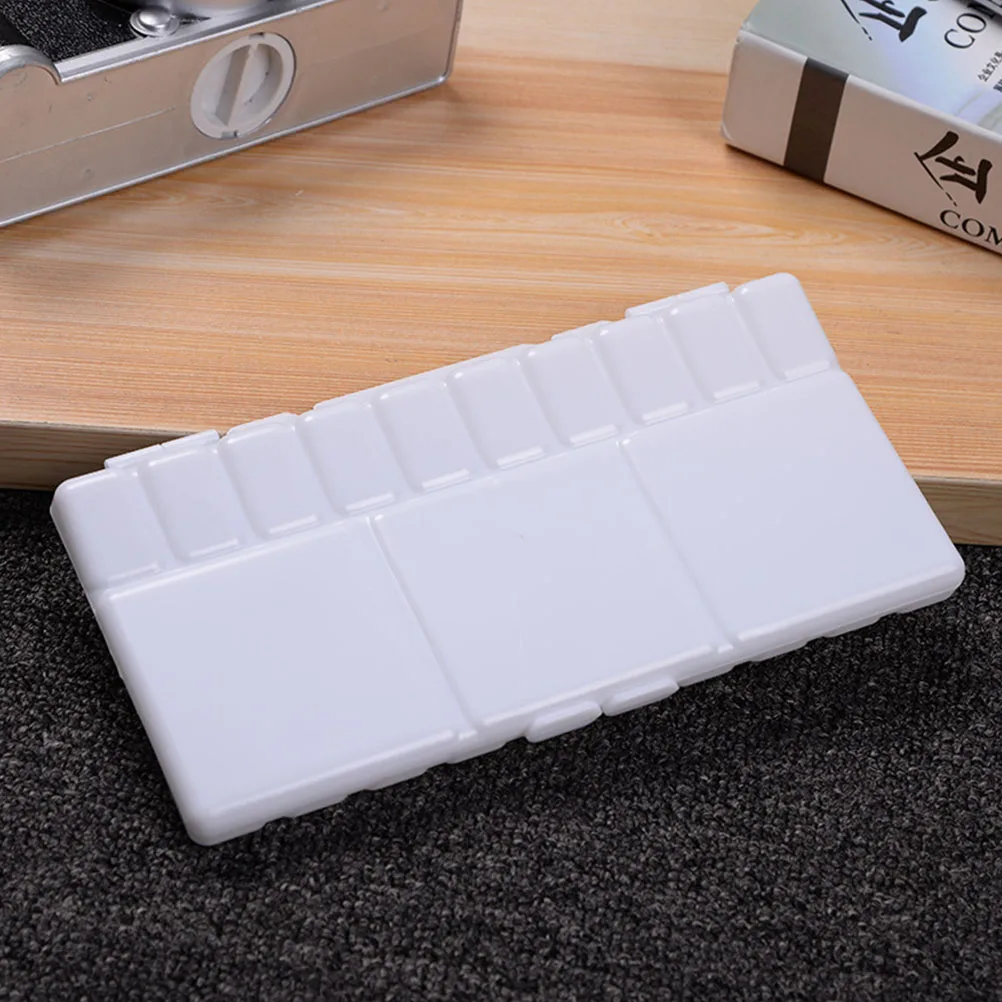 

3pcs Watercolor Pigment Box Durable Plastic Art Paint Boxes Empty Case for Mixing Colors Travel Tin Artist Supplies