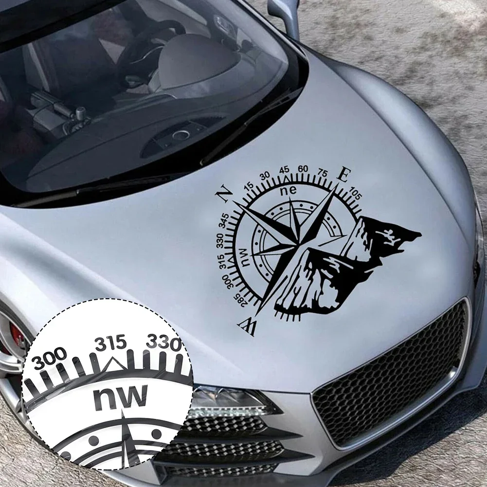 

Hood Car Sticker Mountain-Compass Large Vinyl Car Bonnet Side Stickers Van Decal Camper Caravan Car Decoration Covering Film