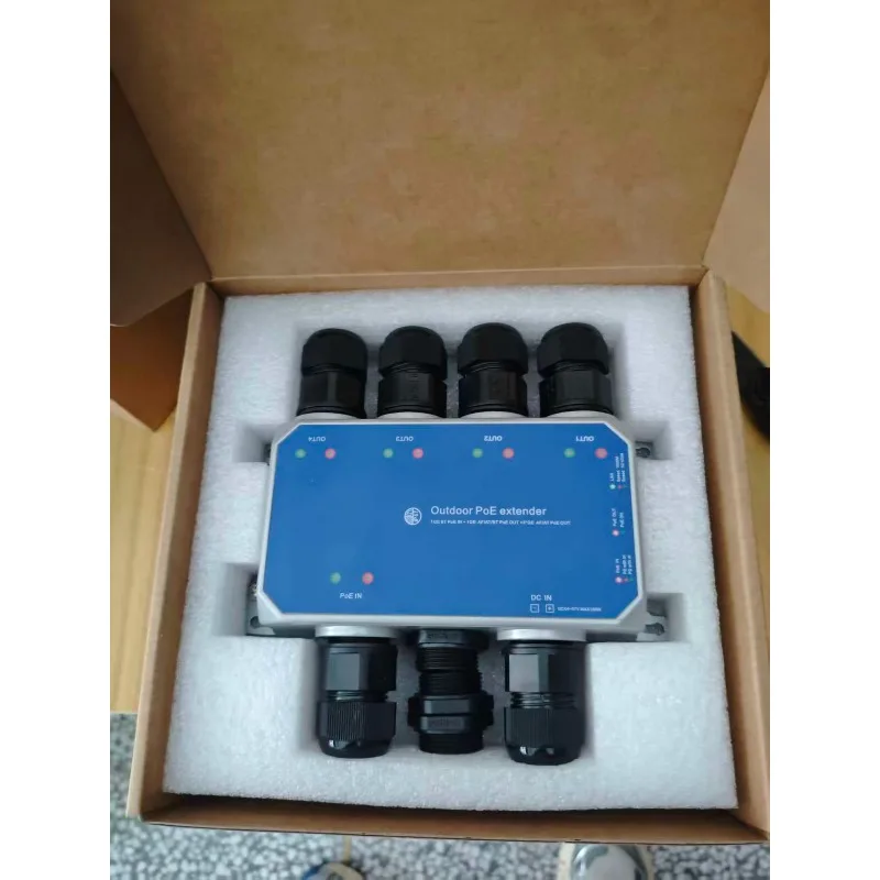EX105G 90W PoE++ Extender 1‑in‑4‑out Gigabit PoE Splitter IP67 Waterproof Outdoor Switch IEEE802.3af/at/bt for IP Camera AP