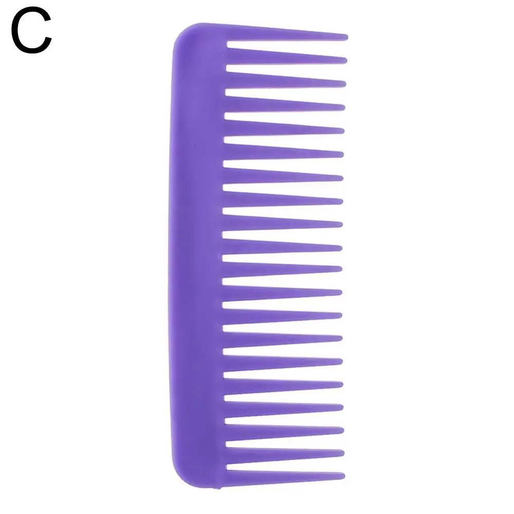 Hair Rectangular Plastic Wide Tooth Comb Handle Massage Comb Thick Long Hair For Home Use Detangling Hair Comb G5M3