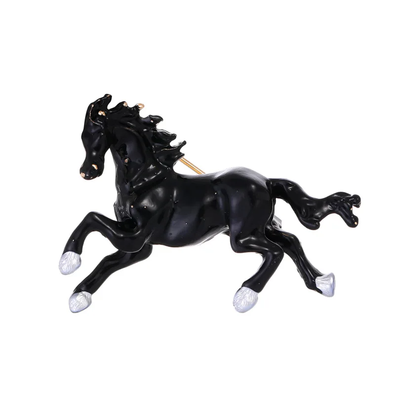 Colorful zodiac horse brooch cartoon cute unicorn corsage zebra animal metal brooch jewelry