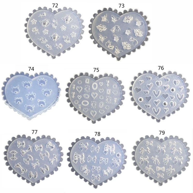 

3D форма для дизайна ногтей, силиконовая форма для дизайна ногтей, кабошон, декоративная форма, инструменты для дизайна ногтей, резные силиконовые формы для дизайна ногтей