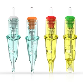 מחטי קרטרידג' לקעקועים MLK BRo חד פעמיות מחוסנות בטיחותיות עגולות לאיפור קבוע למכונות קעקועים ידיות 20 יחידות/חבילה