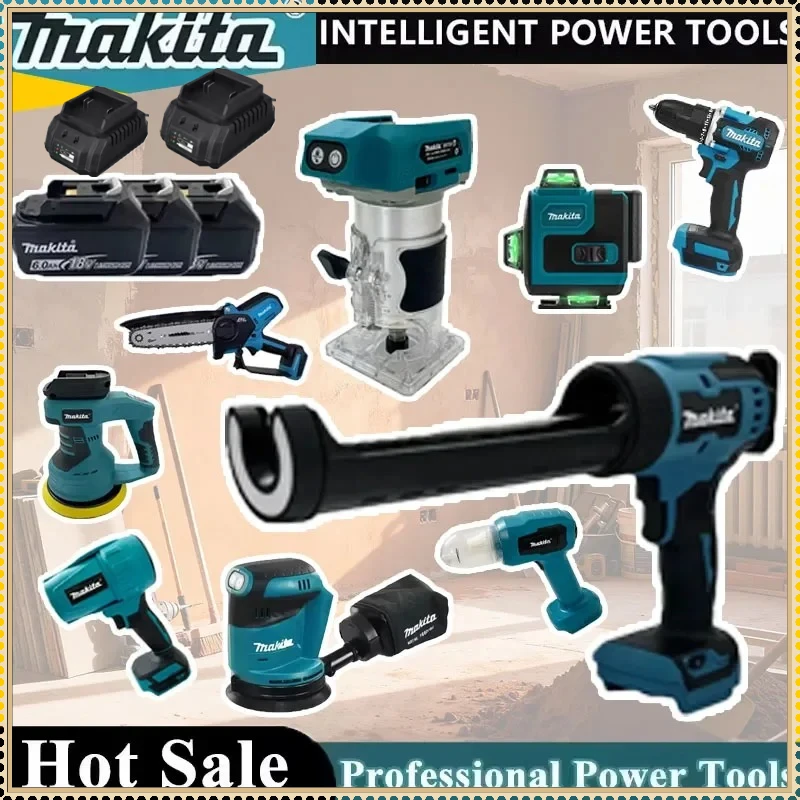 

Набор Makita: портативный ударный шуруповерт, аккумуляторная отвертка, электрическая сабельная пила, профессиональные беспроводные электроинструменты