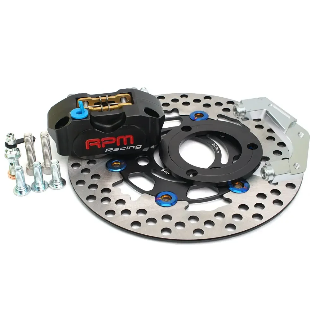 Brake Disc Rotor for Yamaha Aerox Nitro BWS 100 JOG 50 RR, 3 Hole Caliper Set, RPM 82mm Brake Caliper Radil Mounting, 220mm