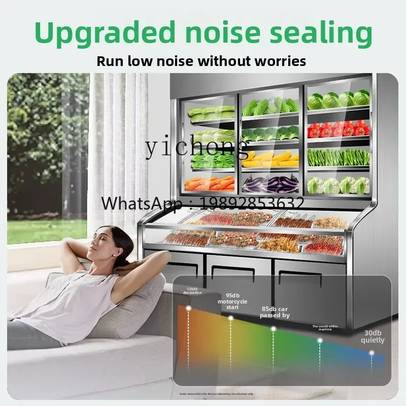 

gz- Commercial Refrigerated Freezer Three-Temperature BBQ Restaurant Display Cabinet for Vegetables