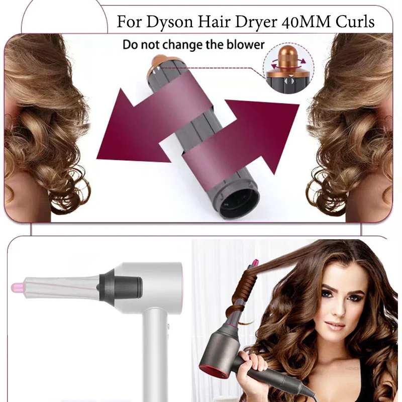 Upgraded Adapter Hair Dryer Automatic Curling Nozzle For Dyson Supersonic HD16 Nural Hair Dryer Accessories Cylinder Comb Nozzle