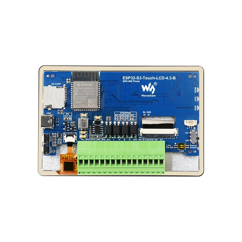 ESP32-S3 4.3 pouces LCD 800x480 puzzles carte de développement d'écran tactile itif 32 bits LX7 processeur touristes-core prend en charge WiFi et Bluetooth