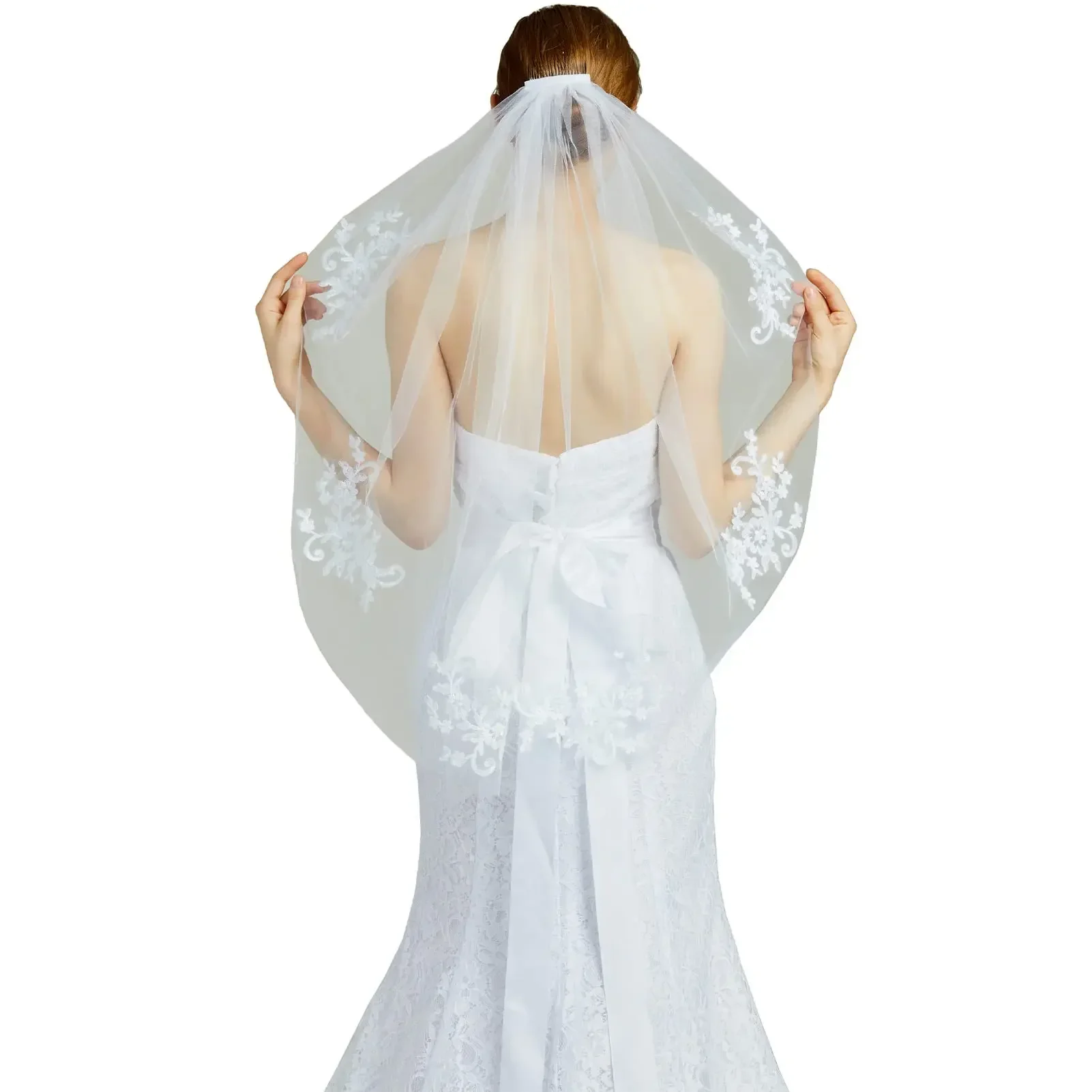 Bridal Veils for Bride Lace Wedding Custom Comb Elegant 2025