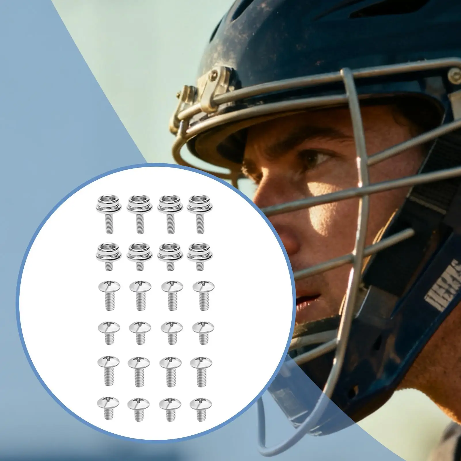 24 قطعة/المجموعة كرة القدم خوذة طقم تصليح هوكي الجليد خوذة إصلاح الملحقات استبدال أجزاء لمعدات إصلاح البيسبول الرياضية #1