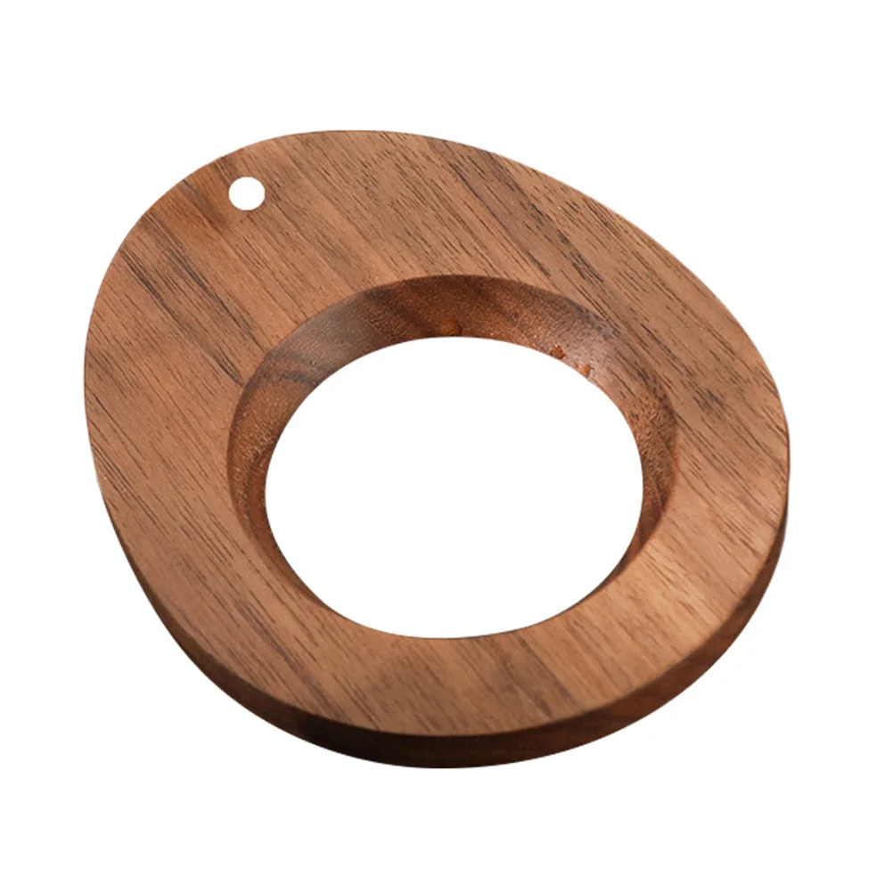 

Walnut Cup Holder Coffee Maker Wood Stand Filter Paper Holdder Rustic Wooden Cone Bracket