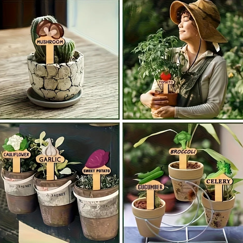 15pcs garden plant label inserts, highly suitable for indoor and outdoor potted garden decoration, vegetable garden label insert