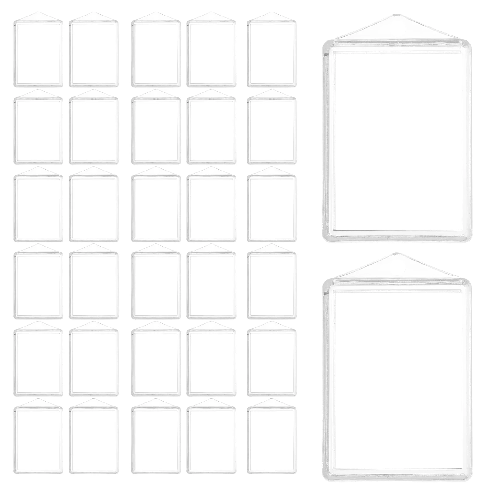 

6 Pcs Empty Box Pendant Blank Frame Photo Insert Keychain Charms Holder Jewelry
